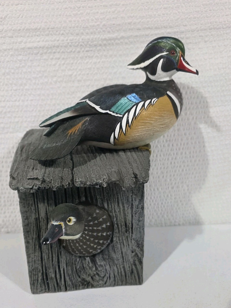 Loon Lake Crow Springs Nesting Wood Duck Pair Decoy Birdhouse Ltd Ed