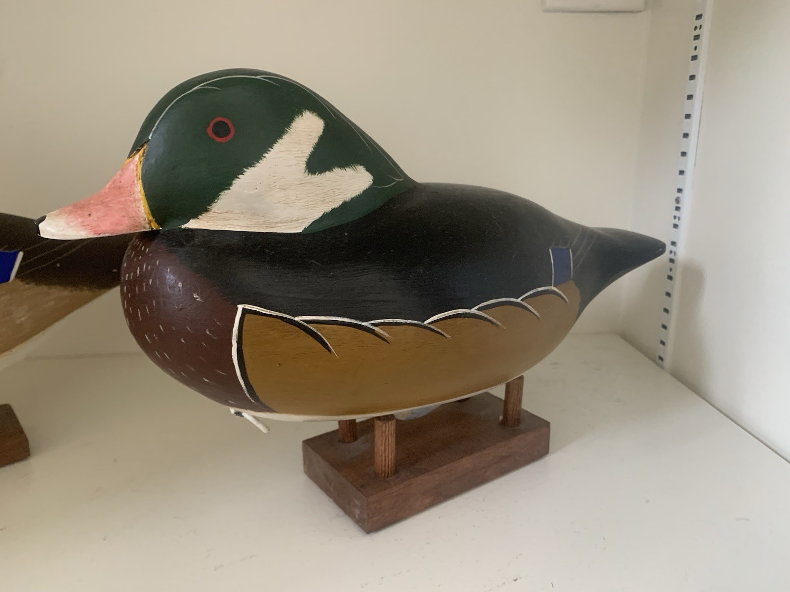 Pair Wood Duck Drake Hen Eastern Shore Maryland Decoys Dick Linda Robinson 2000