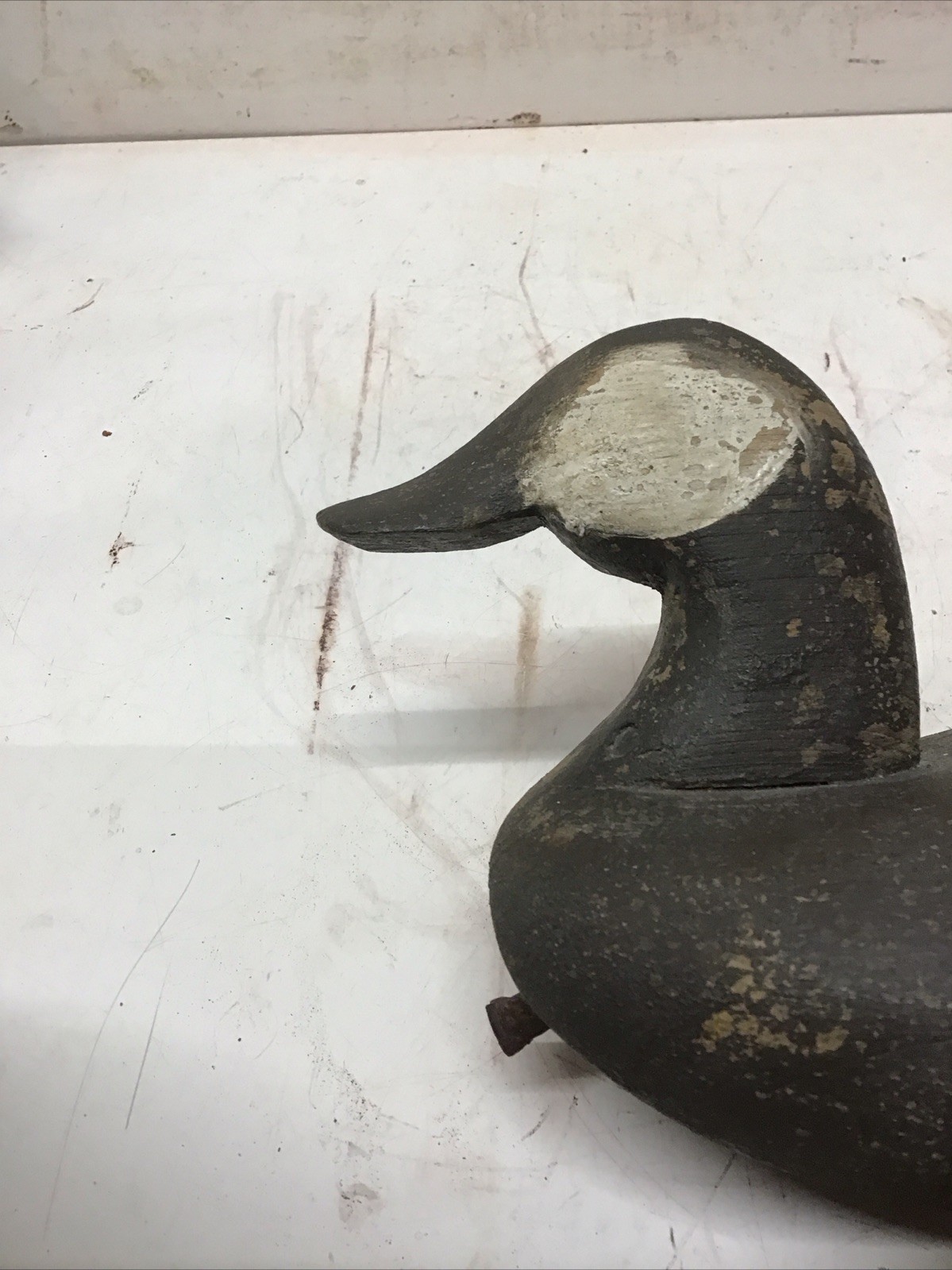 Antique Wood Ruddy Duck Decoy Curtis Wayne Waterfield “CWW” 4.25” x 9.75” x 5”
