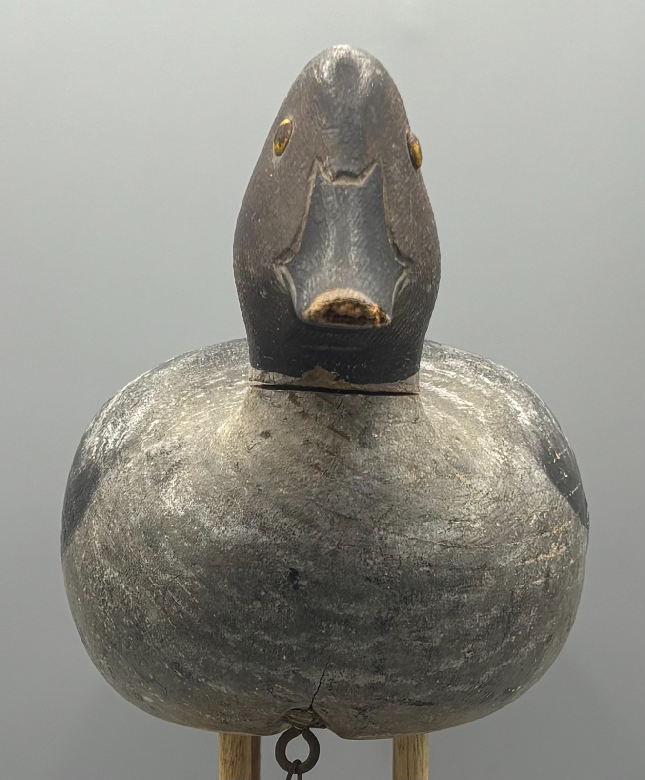 JULIUS MITTLESTEADT (1888-1957),BUFFALO, NY GOLDENEYE HEN ANTIQUE DECOY *ORG PNT