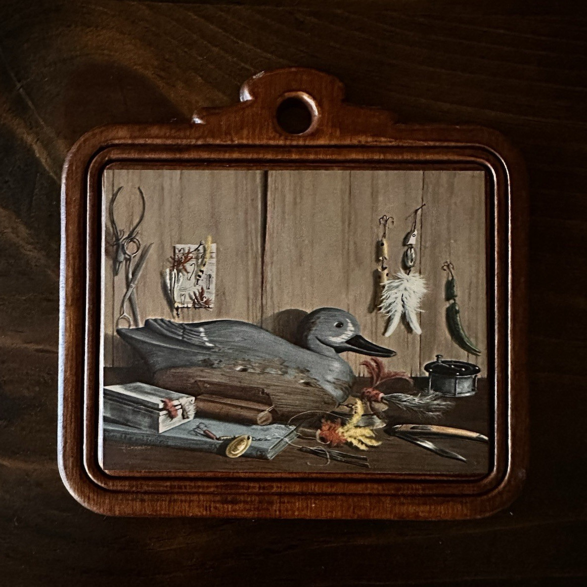 Vintage Ducks Unlimited Shadowbox Wall Art 3D Bluebill Decoy Plaque #1533