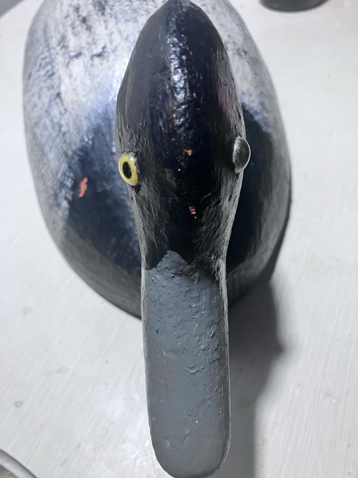 Hall Blue Bill Wood Duck Decoy Solid Body Antique Vintage ca. 1930