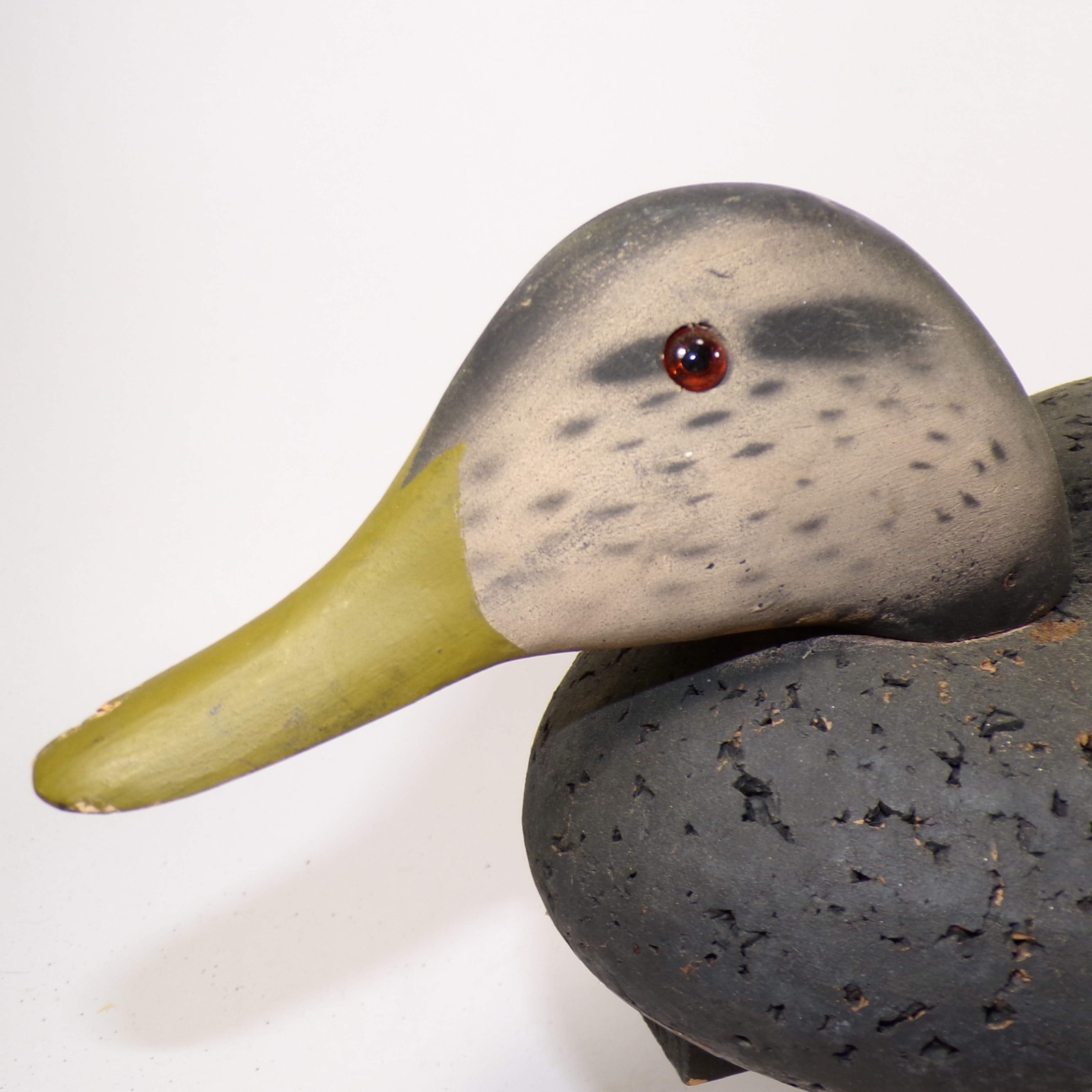 Vintage Cork Duck Decoys 1960s 18.5″L Body Black Displayed Only Hunting Shooting