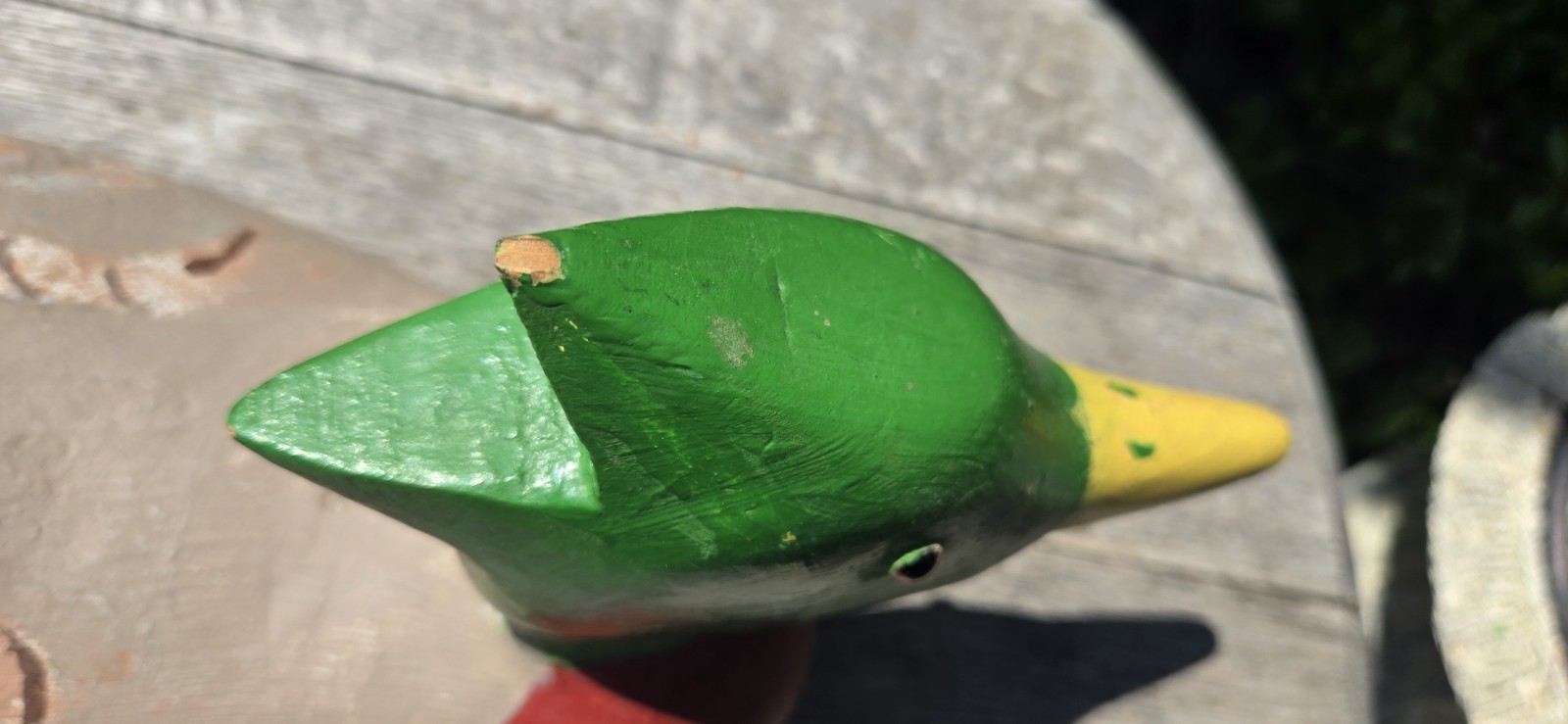 Vtg 1986 Hand Carved White Pine Wood Duck Decoy Merganser Matelon Olds Cohasset