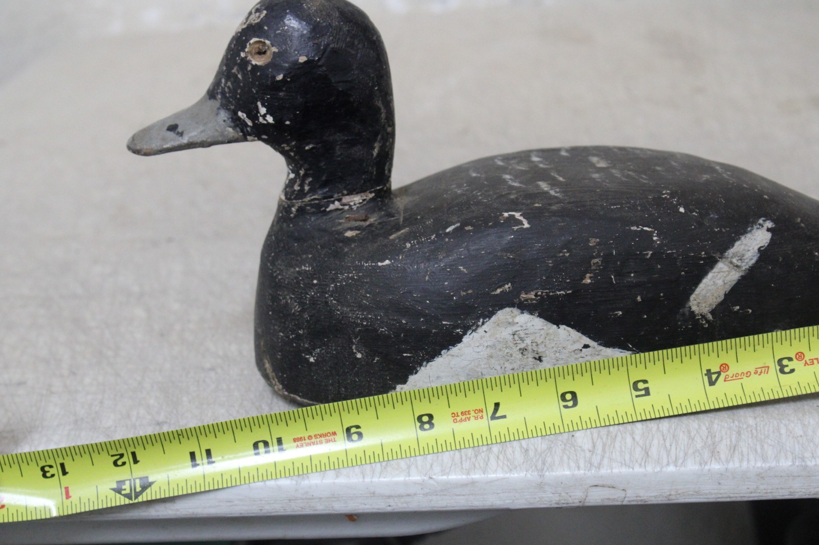 Vintage Wooden Duck Decoy Antique Solid Body Wood Removable Head NS