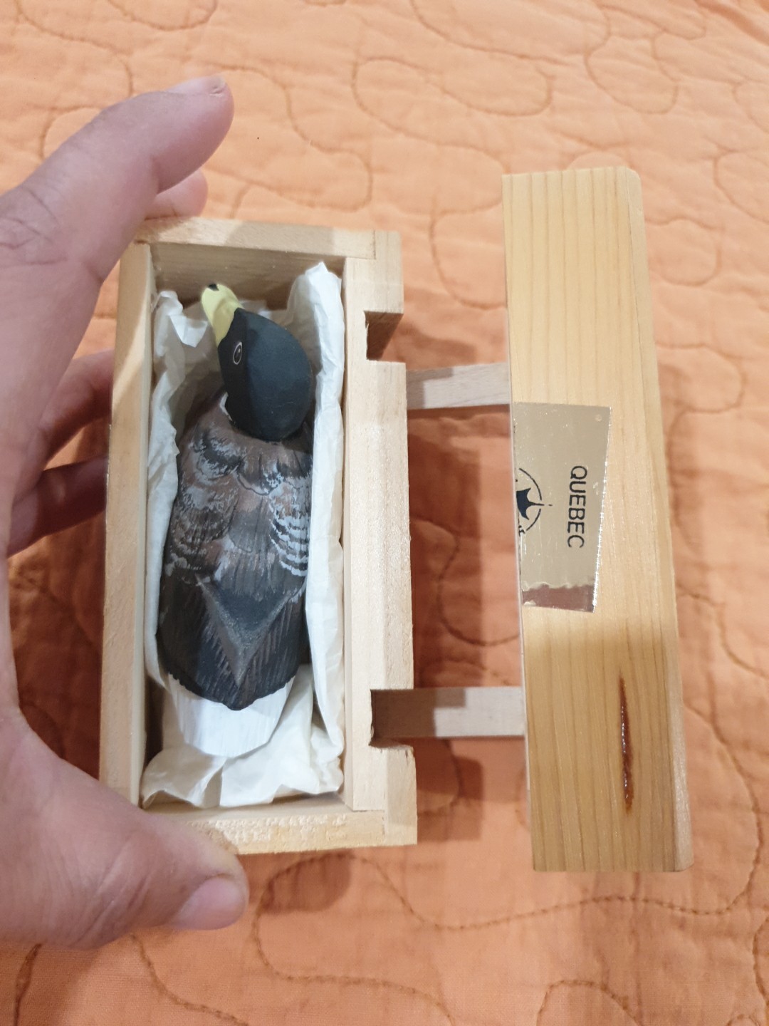 Vintage Robert Toussaint Quebec Miniature Goose Decoy