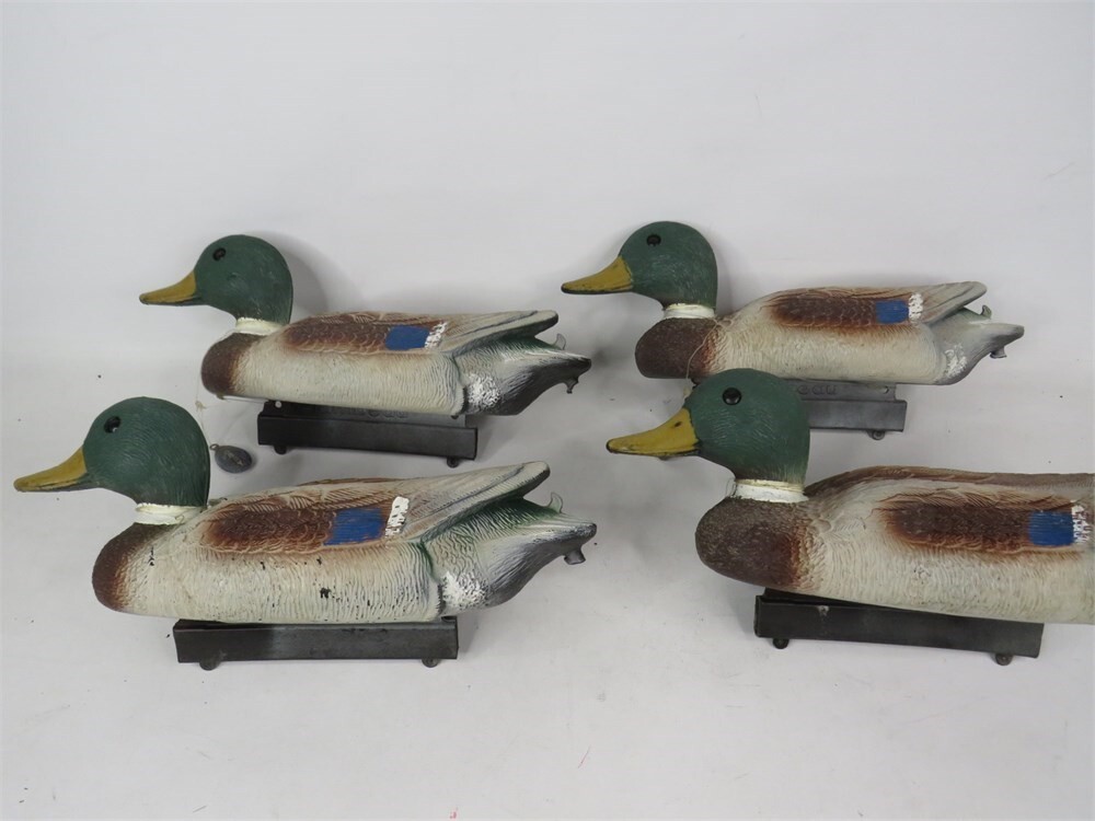 Flambeau Mallard Duck Decoy Male (4 PC) Made in USA 1988 Water Floats