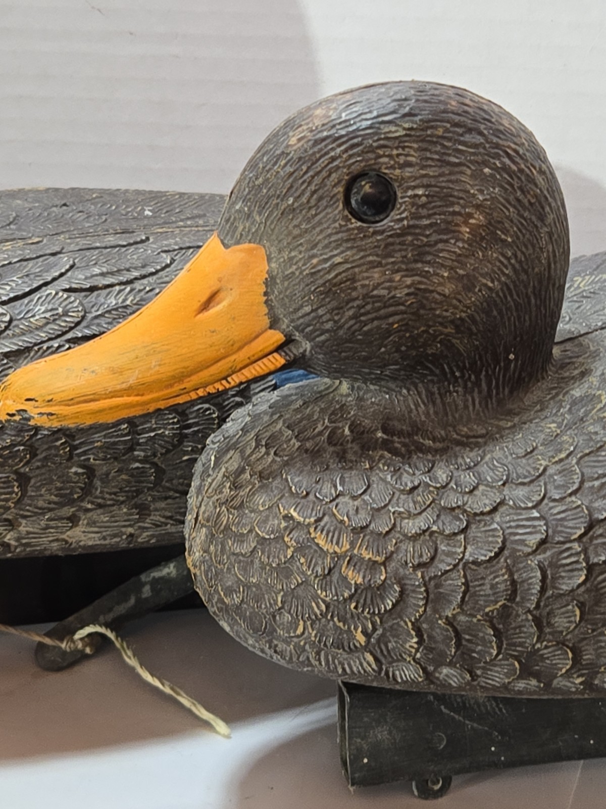 Lot Of 2 VNTG Flambeau Plastic Duck Decoys Hens 1980s Hunting Decorative USA