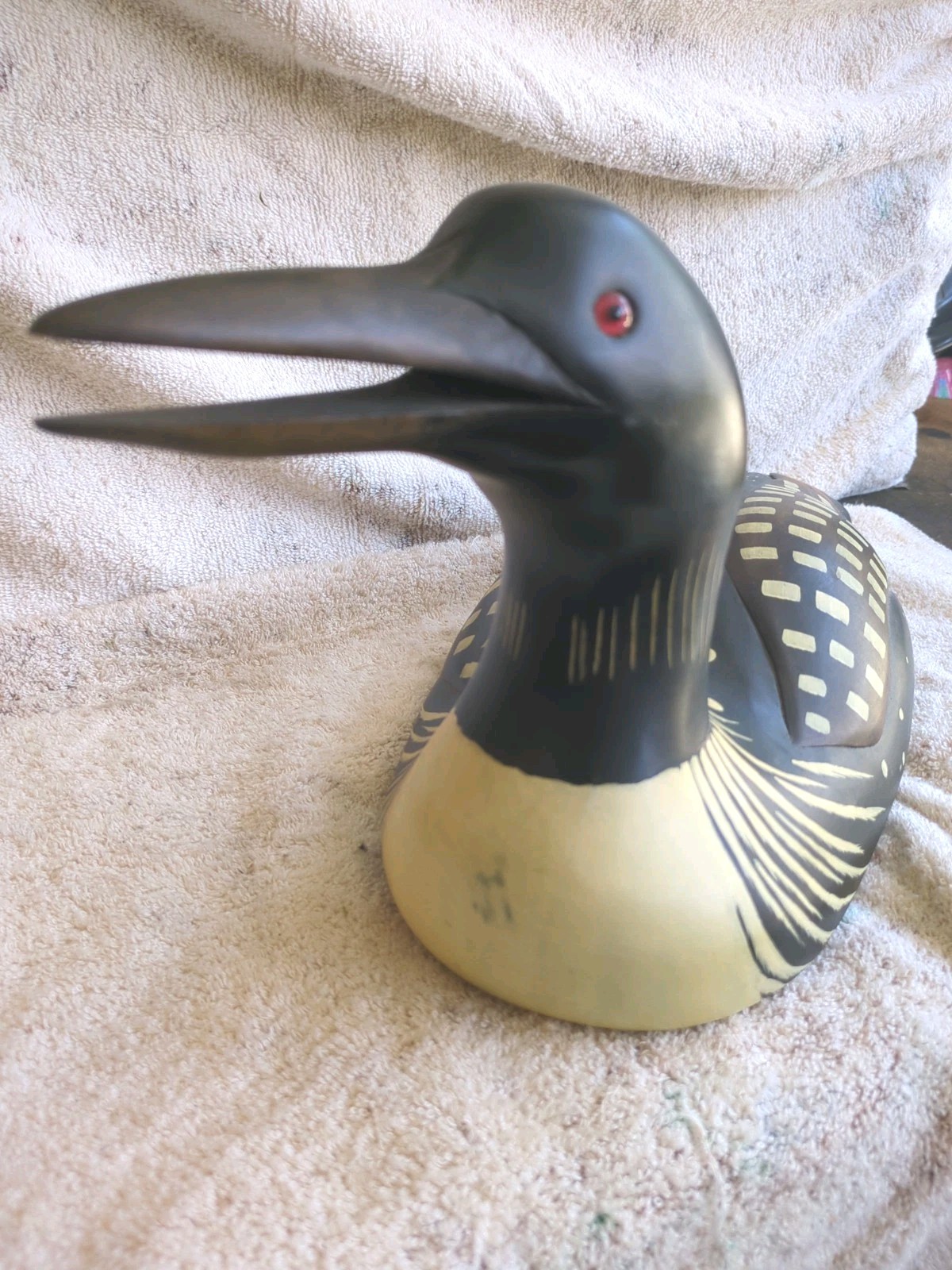 DUCKS UNLIMITED WOODEN LOON DECOY LAC LA CROIX COLLECTION 1986-1987 #260