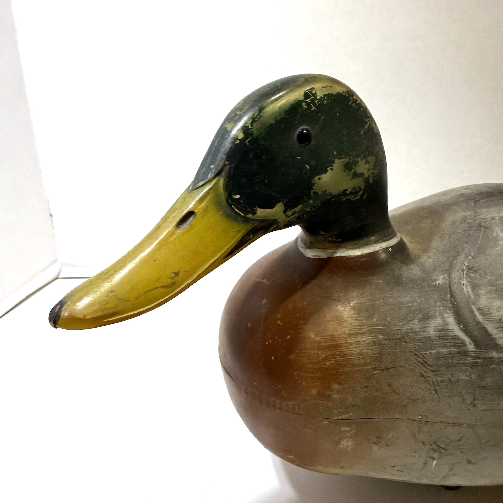 Vintage Featherlite Duck Decoy Mallard McGuire Stabilizer Swims/Stands Right 14”