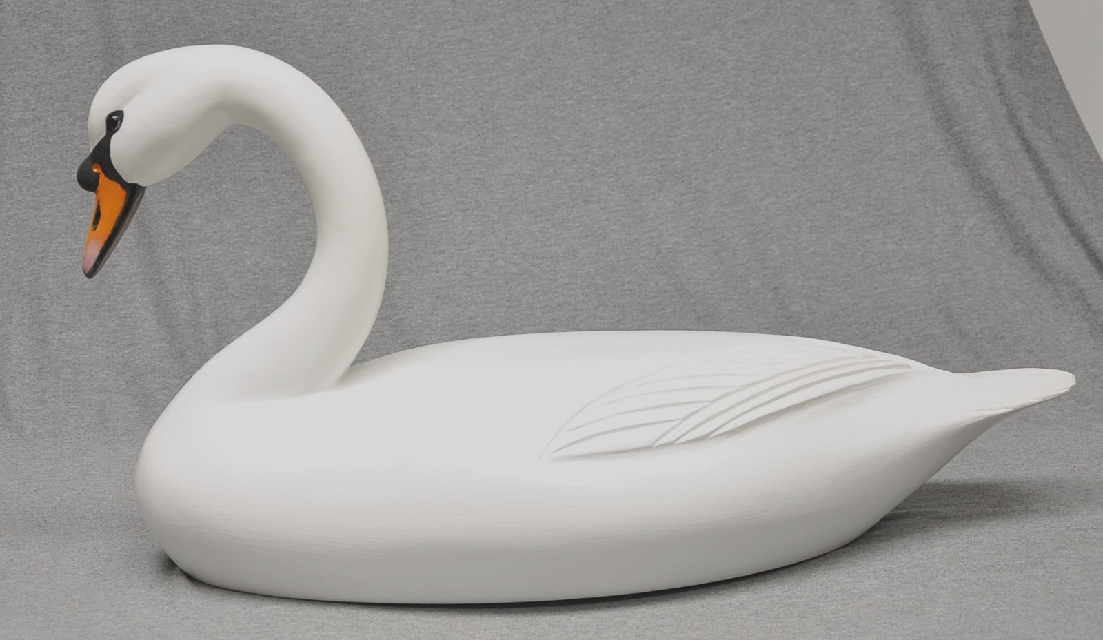 TRUMPITER SWAN DUCK DECOY ORIGINAL PAINT GLASS EYES BY DARKFEATHER FREEDMAN SIGN
