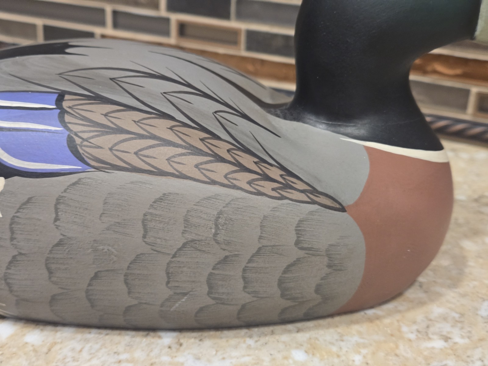 Vintage Boyds Classic Mallard Drake Duck Decoy Carved Wood SIGNED WEAVER 80-87