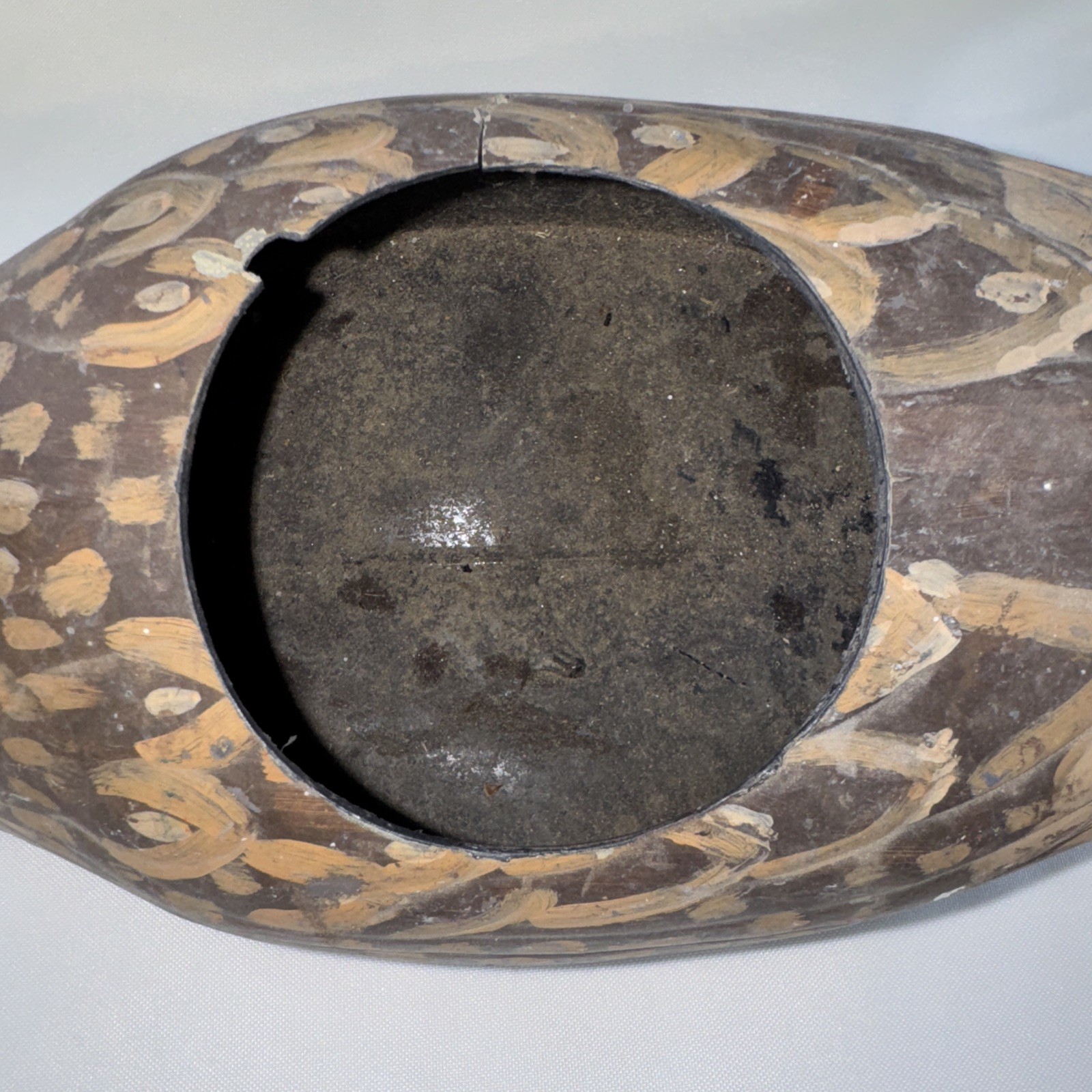 Vtg 1956 Mallard Hen JS McGuire Fairfax Feather-Lite 15” Duck Decoy Hole In Top