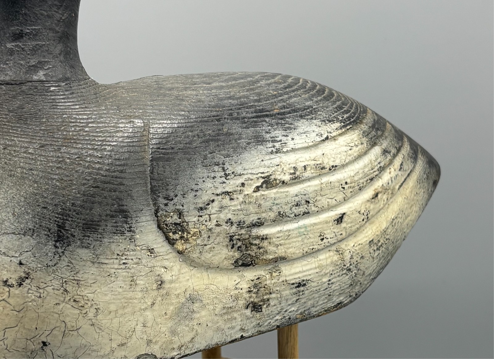 ***UNUSUAL*** QUEBEC HIGH PROFILE GOLDENEYE DRAKE ANTIQUE WOODEN DUCK DECOY