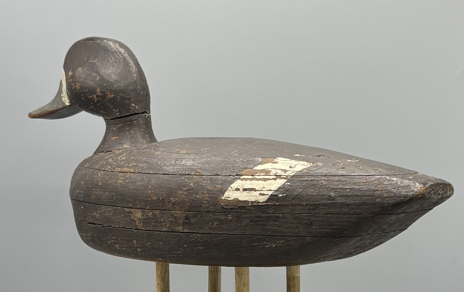 **ORIGINAL PAINT*** ANTIQUE DUCK DECOY SWIMMING POSTURE BLUEBILL HEN
