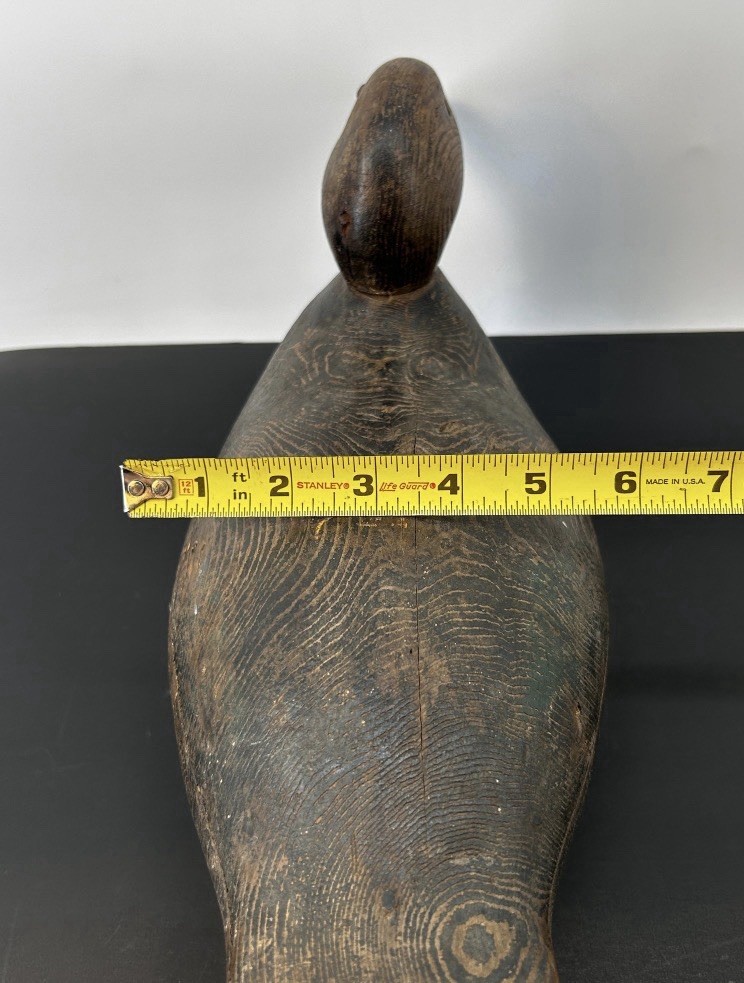 Pre -1905 Mason Premier Grade Black Hand Carved Duck Decoy (c. 1898–1904) RARE