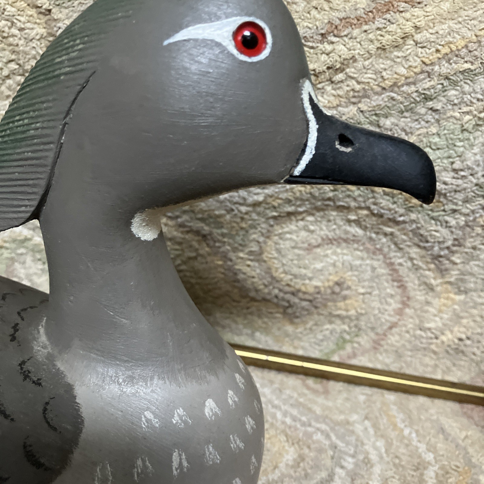Duck Decoy Byron N Bruffee carved & Painted Folk Art Duck 14”