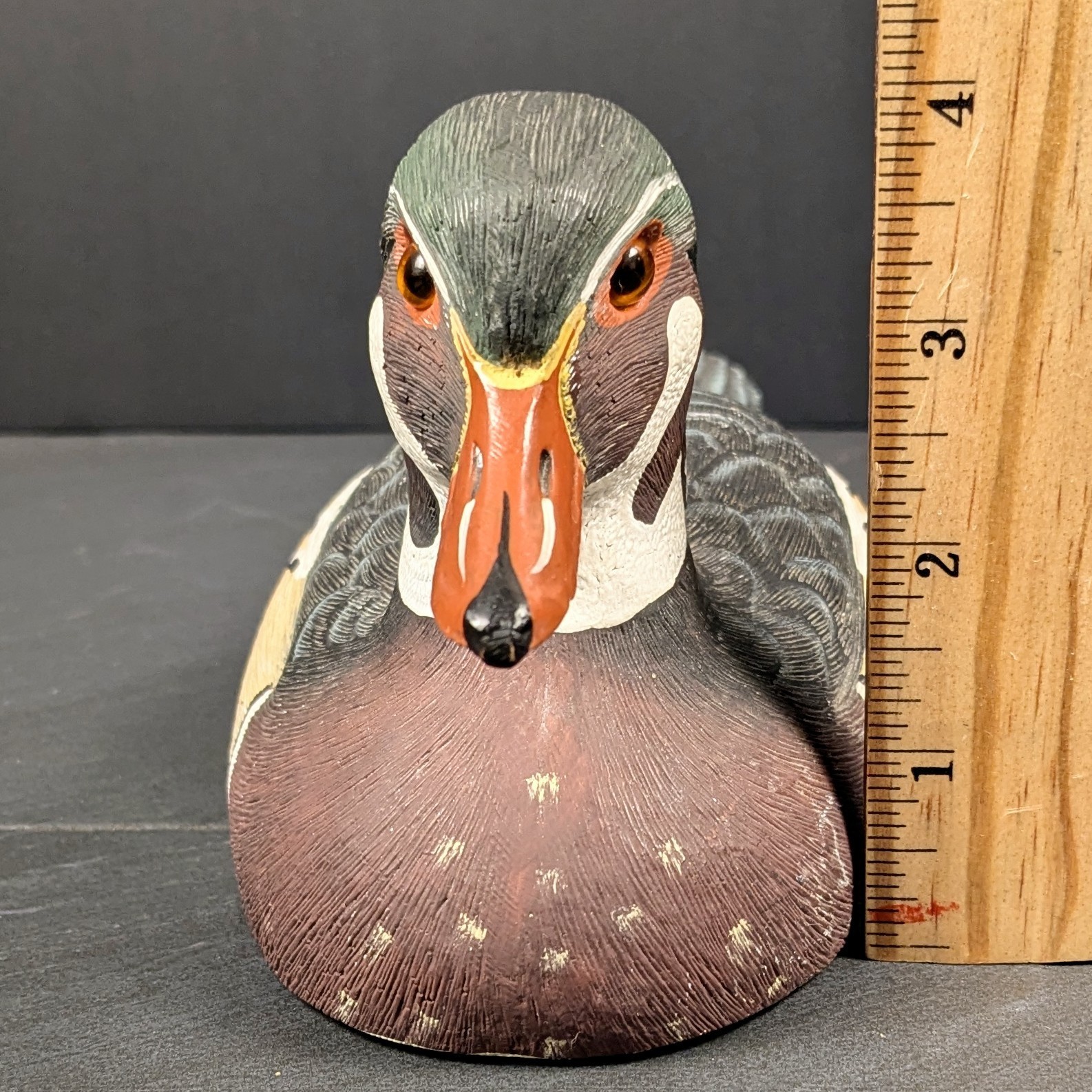 Vintage Signed Wood Duck Drake Decoy 1988 S Stilley Folk Art Duck