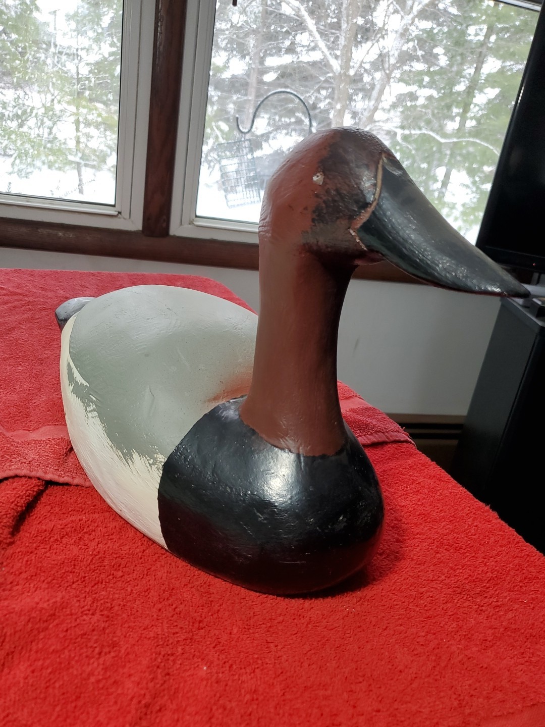 Vintage Hand Curved Duck Decoy Wooden Solid Body Collectible