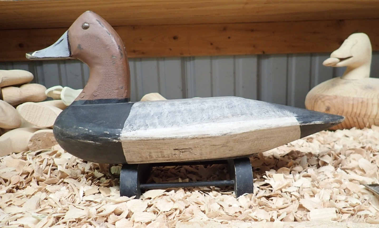 Redhead Drake Decoy by Elkton Maryland Carver Joe Racine