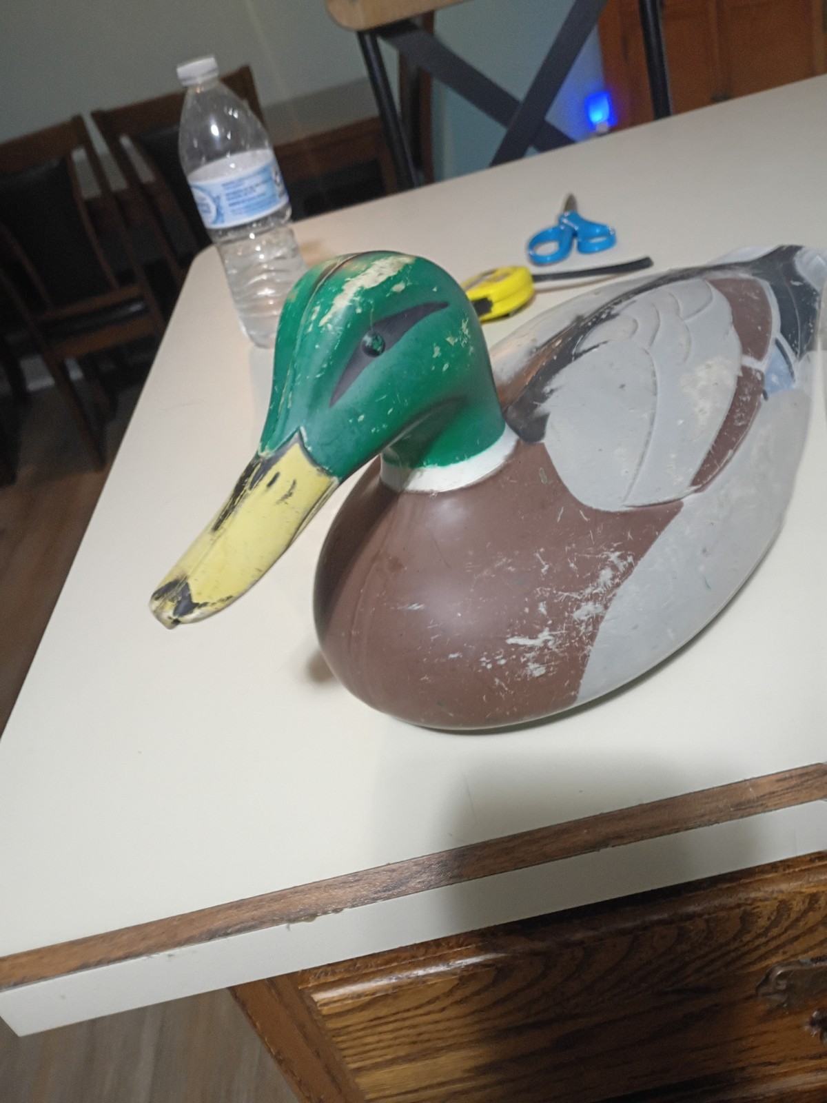 Vintage Duck Decoy Victor D9 1967 Mallard Drake by Woodstream Co. Plastic floats