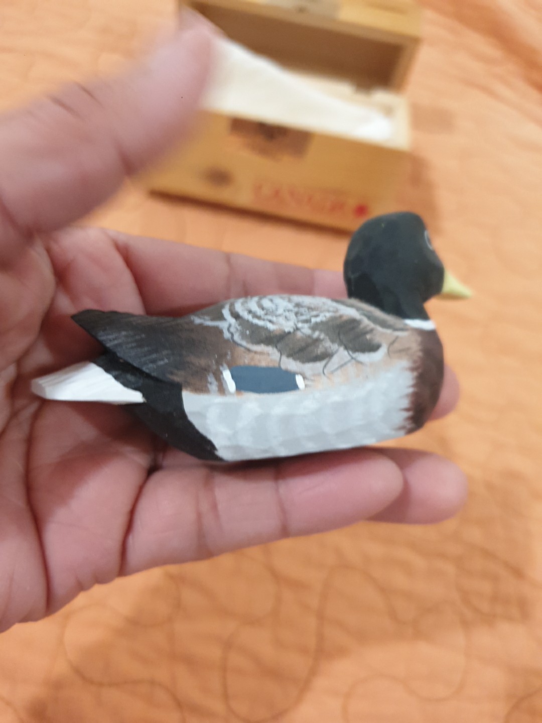 Vintage Robert Toussaint Quebec Miniature Goose Decoy