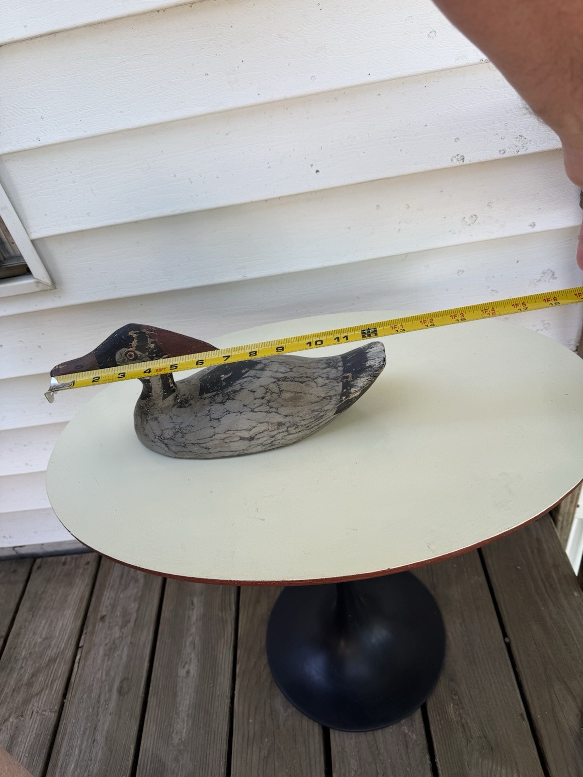 Vintage Hand Carved Wood Duck Merganser Decoy Unsigned Mancave Decor Lake01