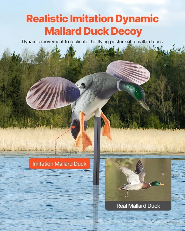 Spinning Wing Motion Duck Decoy Outdoor Realistic Teal Decoys for Hunting
