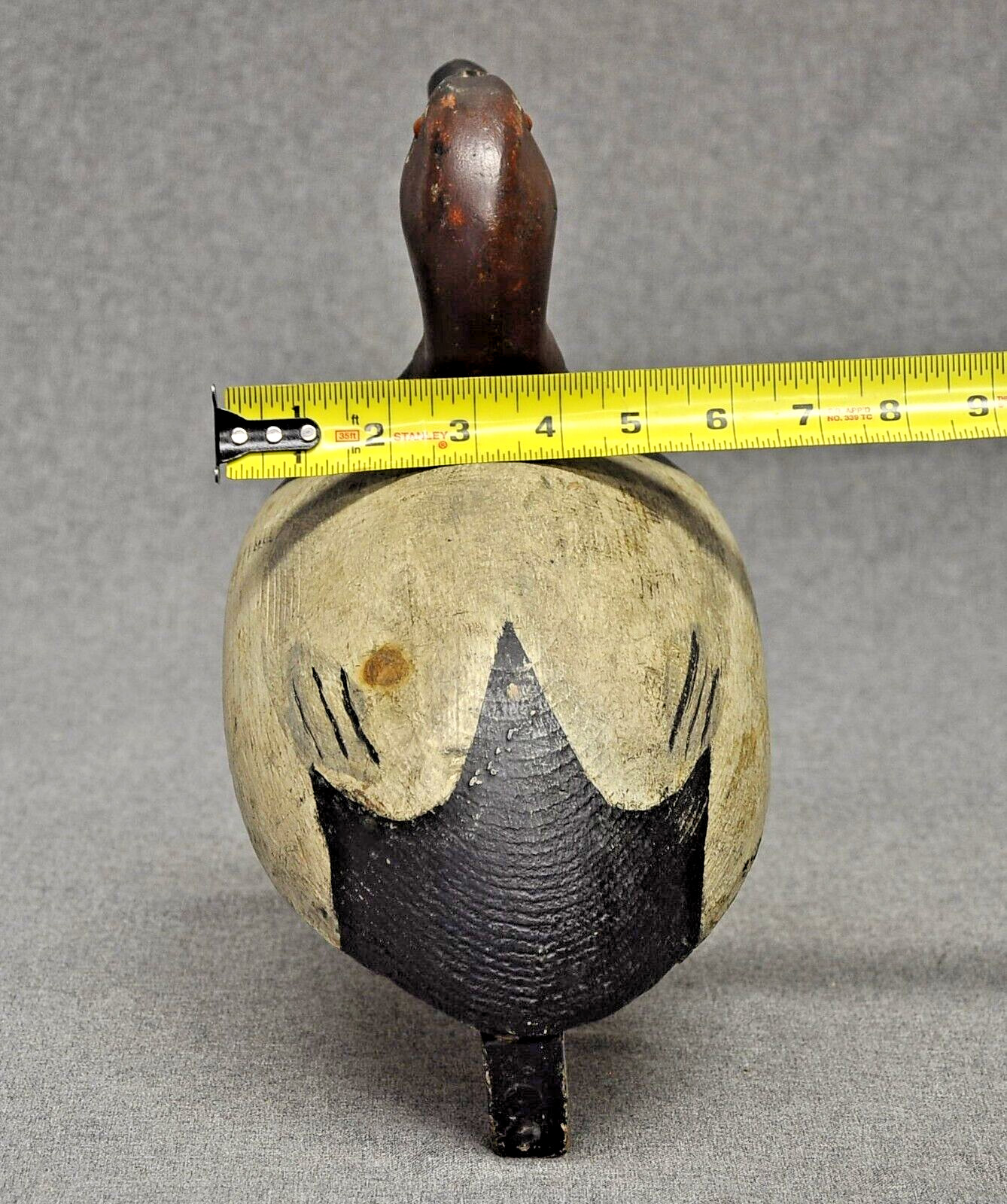 VINTAGE RARE ED “ONE ARM KELLIE” CANVASBACK drake duck decoy decoys TURTLE BACK