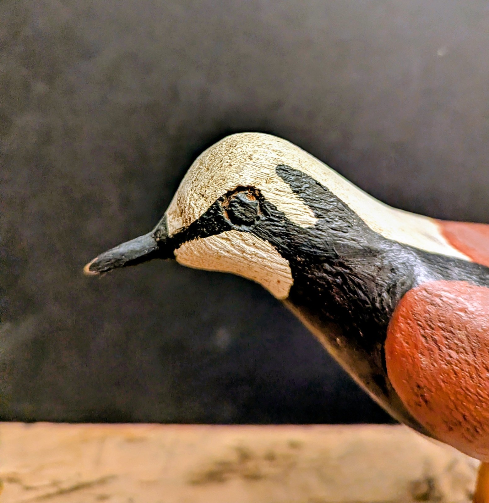 Oriental, NC Ruddy Turnstone Shorebird Decoy Dated 7/86 Split Tail, Carved Eyes