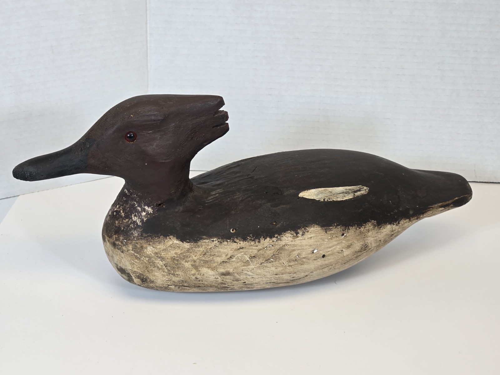 Vintage Coot Decoy Co Hooded Merganser Duck Decoy PA Ty Turner Carved Wood