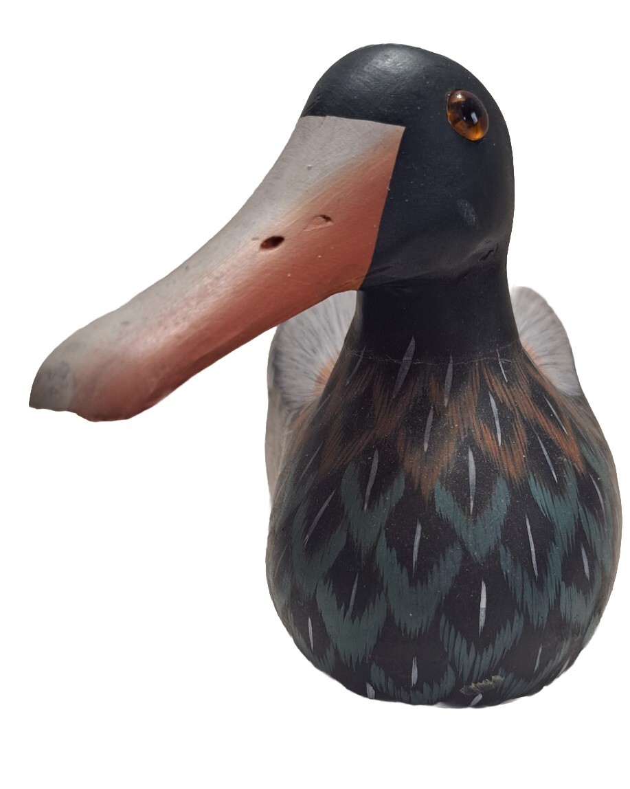 Vintage Colorful Hand Carved Duck Decoy Made In People’s Republic of China