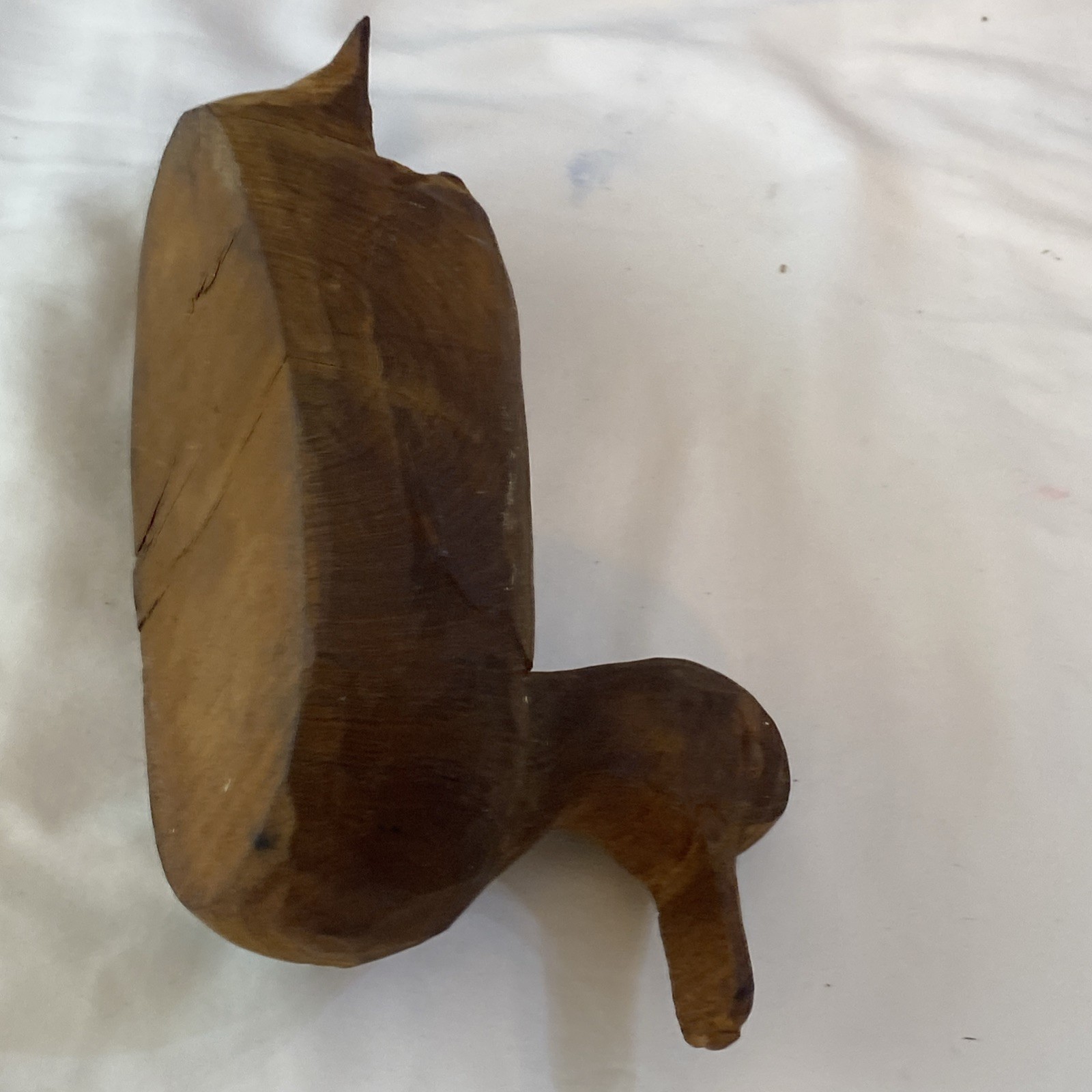PRIMITIVE CARVED SOLID WOOD DUCK LIFE SIZE 15” WEIGHTS 5 POUNDS ONE OF A KIND
