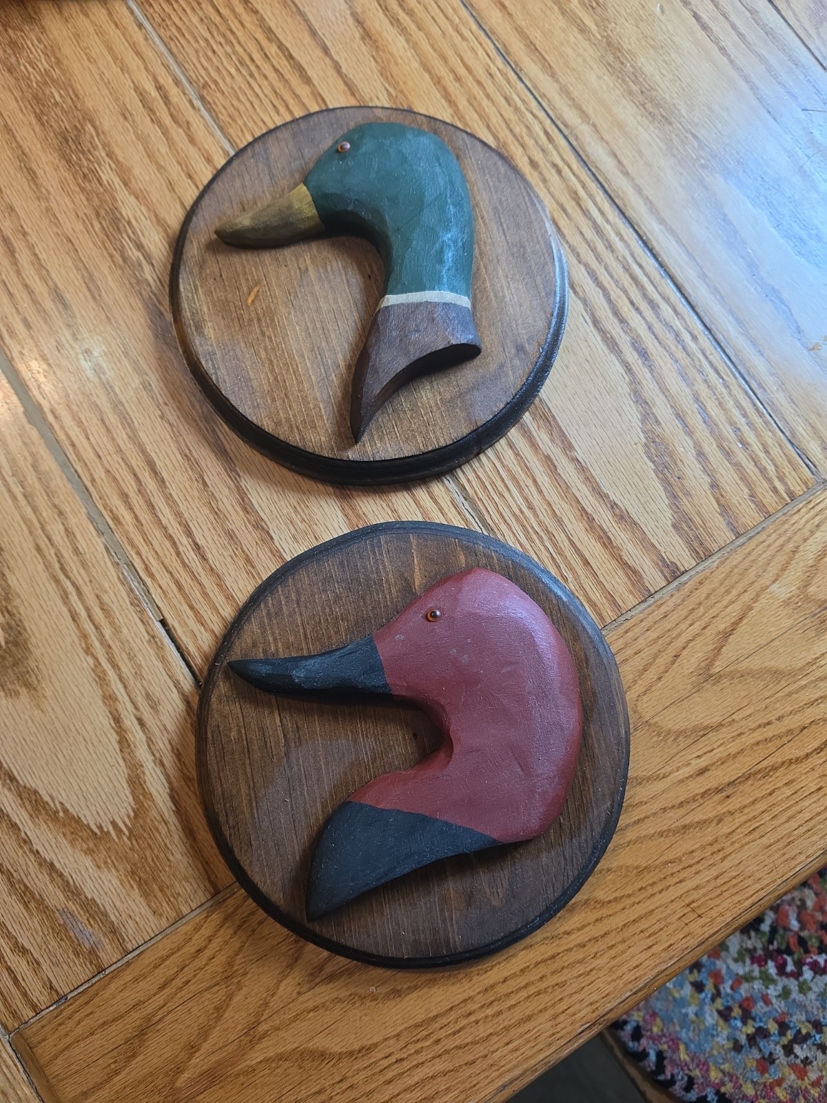 Vintage Dan Swantner Wooden Wood Duck Decoy Plaque Rare Old Piece