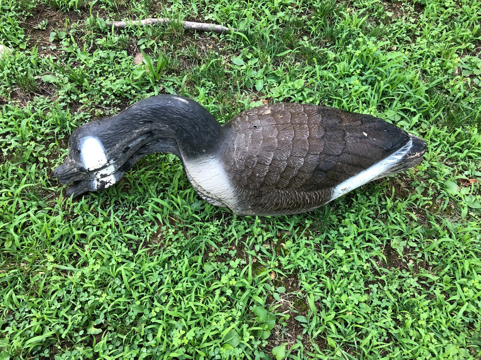 1 Vintage Large Sport Plast Goose Geese Decoy Hollow Shell Stackable Made Italy