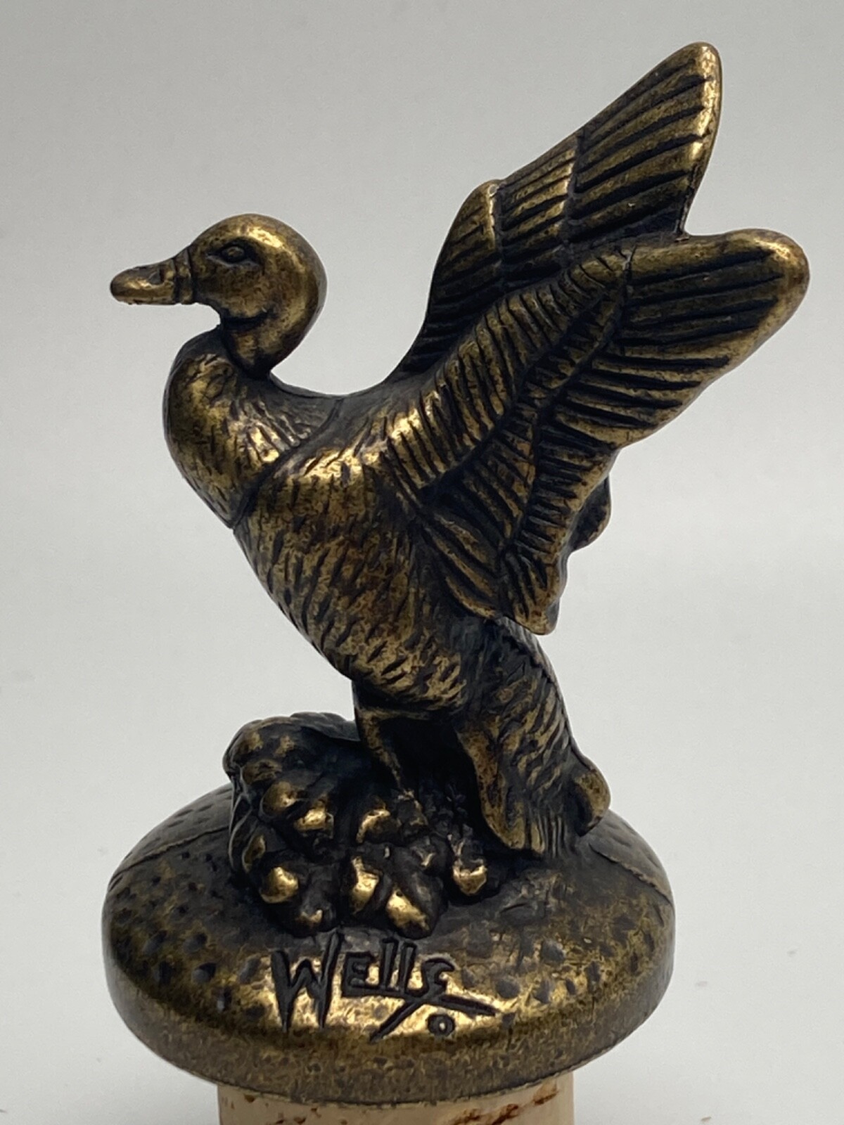 Jack Daniels DUCKS UNLIMITED Limitd Edition 2014 Wells Brass Bottle Stopper/Cork