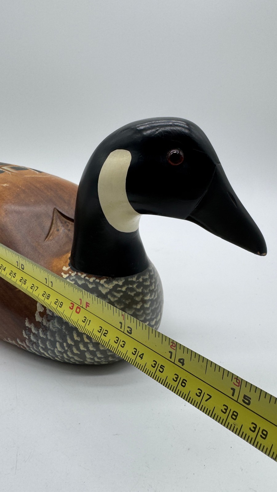 Hand Carved Wood Canada Goose Duck Decoy