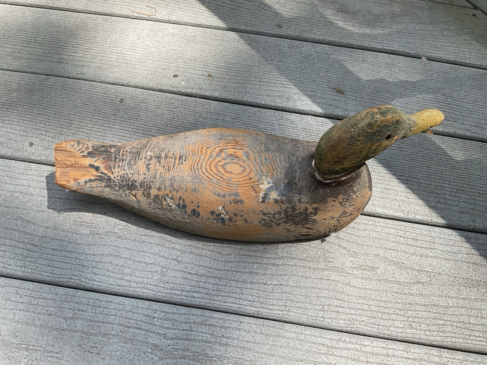 Vintage VICTOR Mallard Wood Duck W/ Glass Eyes Cottage/Country Core