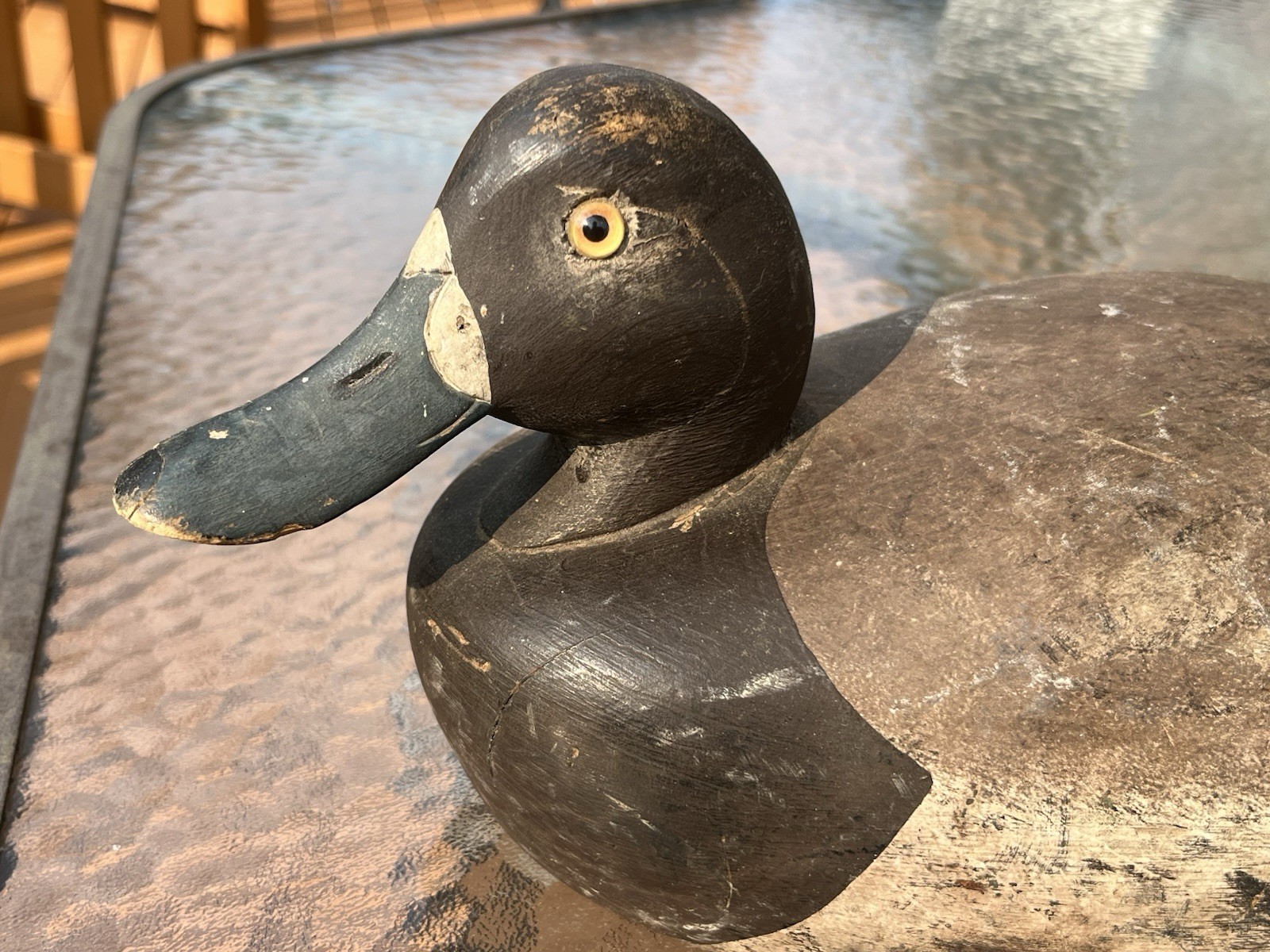 Old Vintage Original Dry Painted Duck Decoy Blue Bill Honest