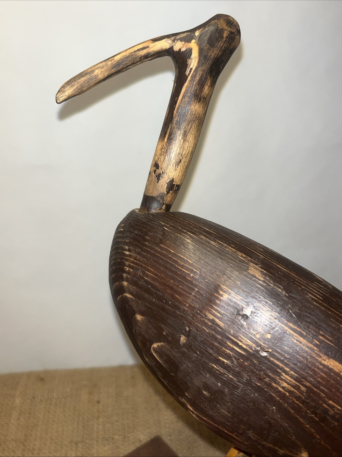 root head shorebird decoy duck hunting antique unknown
