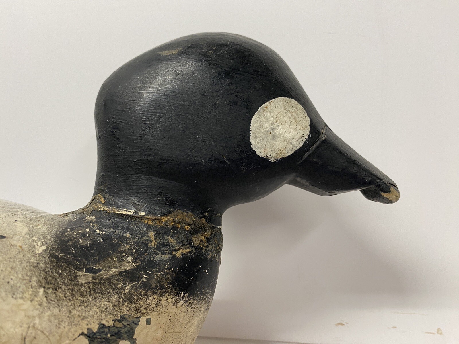 Carved Goldeneye Duck Decoy, Possibly Early Whitney, Unsigned, Weighted Keel.