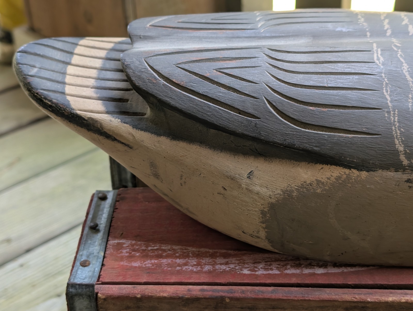 VINTAGE CARVED WOODEN HUNTING DUCK DECOY FOR SALE #244 TRUE NORTH DAVID SIMANDL