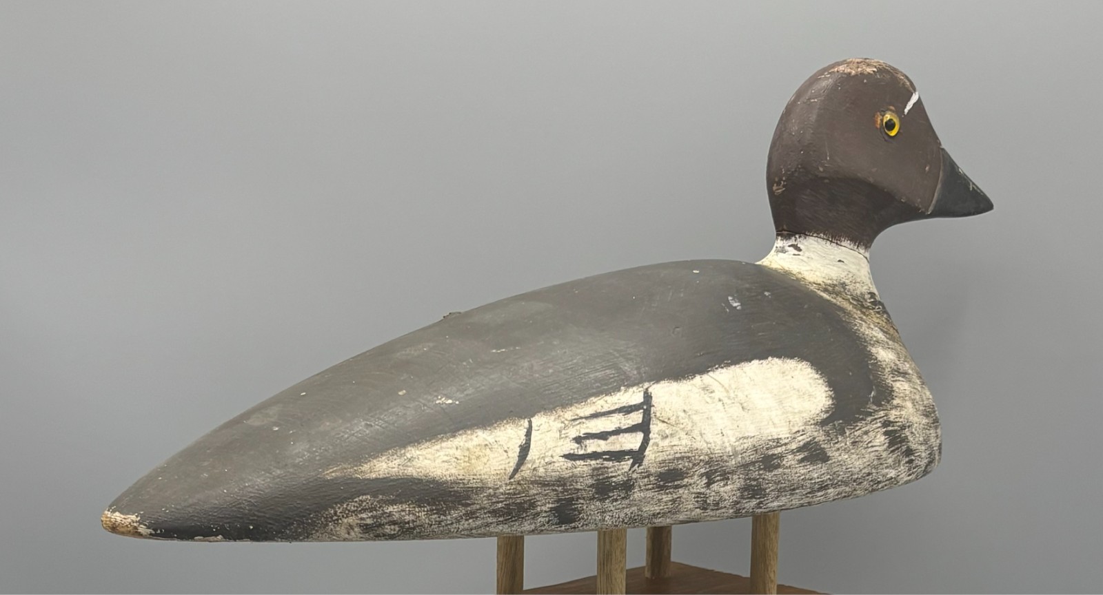 *ORIGINAL PAINT* GOLDENEYE HEN VINTAGE DUCK DECOY LAKE CHAMPLAIN(?)/NOVA SCOTIA?