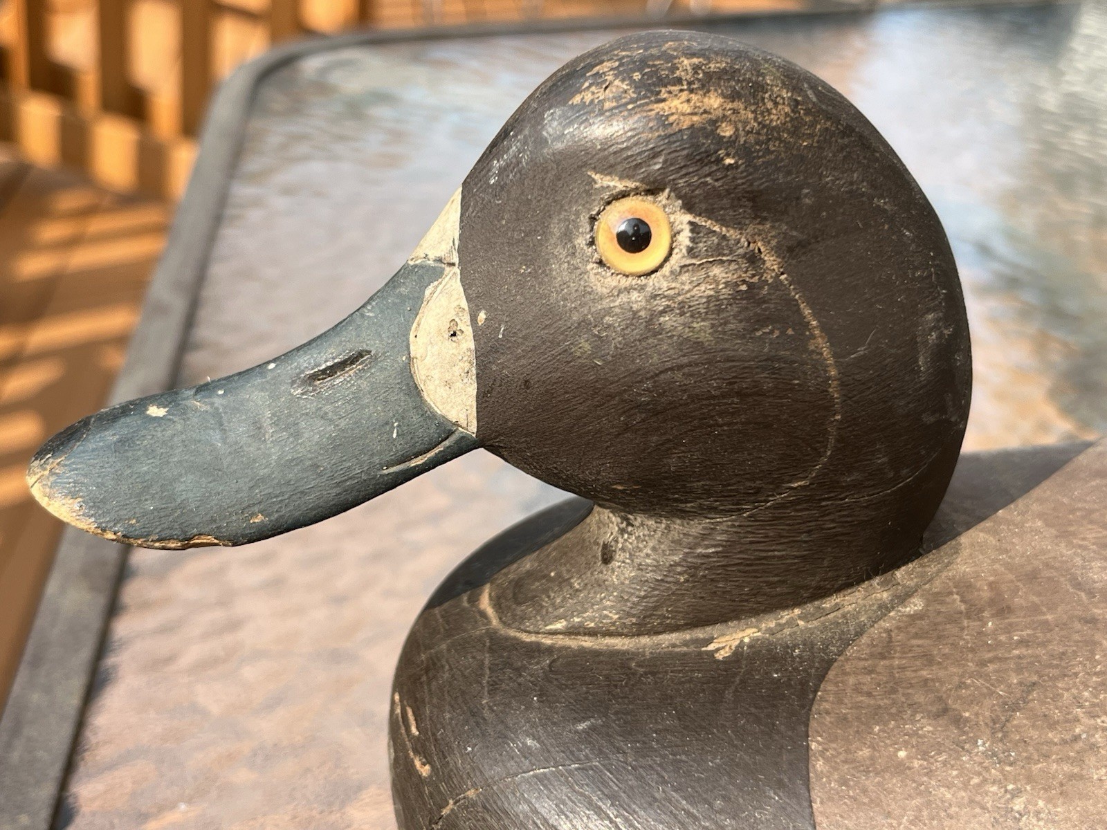 Old Vintage Original Dry Painted Duck Decoy Blue Bill Honest