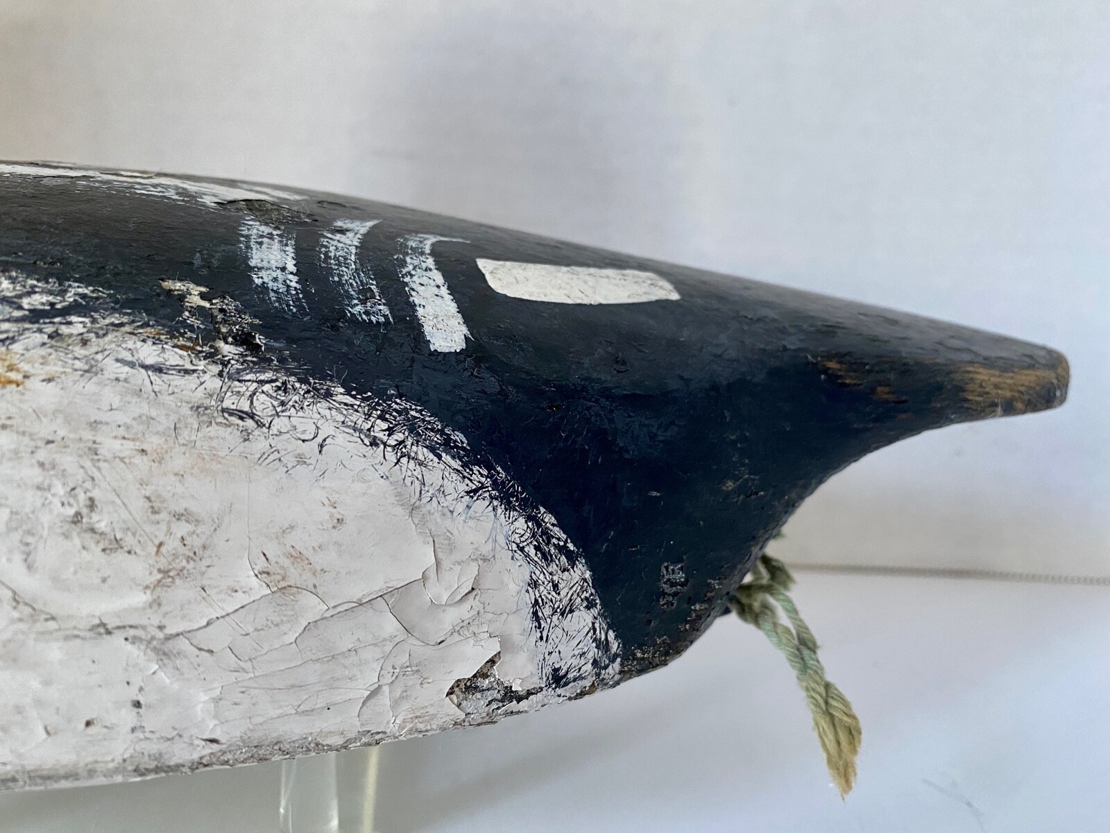 Goldeneye Wood Carved Duck Decoy, Turned Head, Weighted, Unsigned
