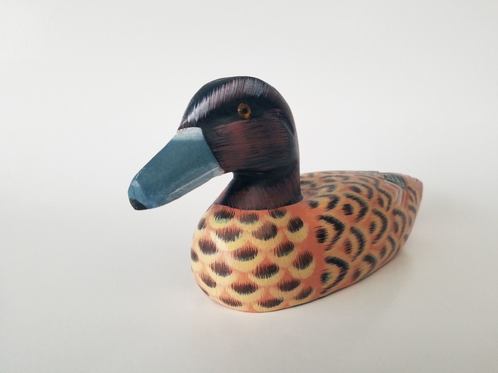 Vintage Hand Carved Hand Painted Wooden 10” Folk Art