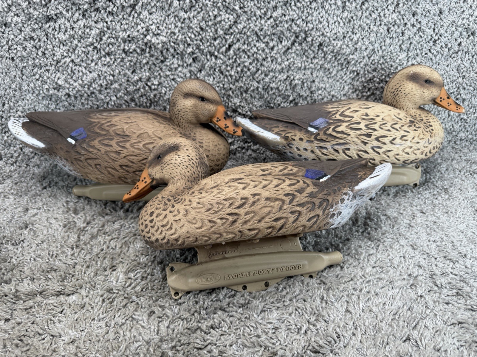 Flambeau Storm Front Mallard Hen Duck Decoys Lot of 3 Female Waterfowl Hunting