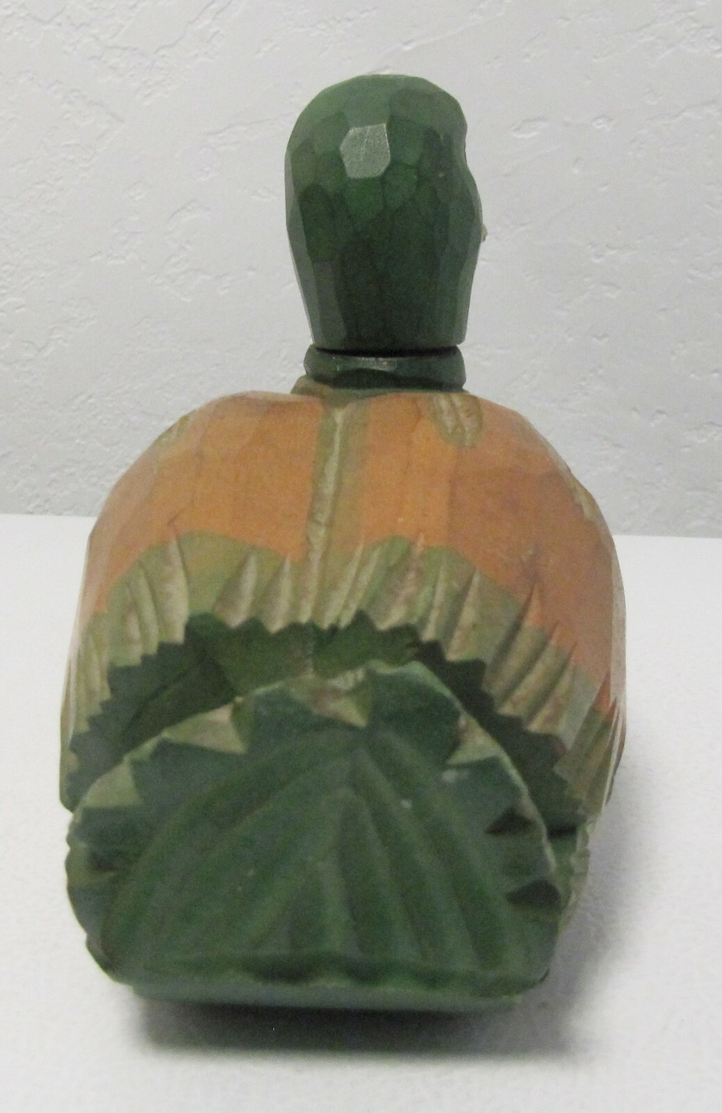 Vintage Hand Carved Wooden Duck With Swivel Head Very Good To Excellent Cond.