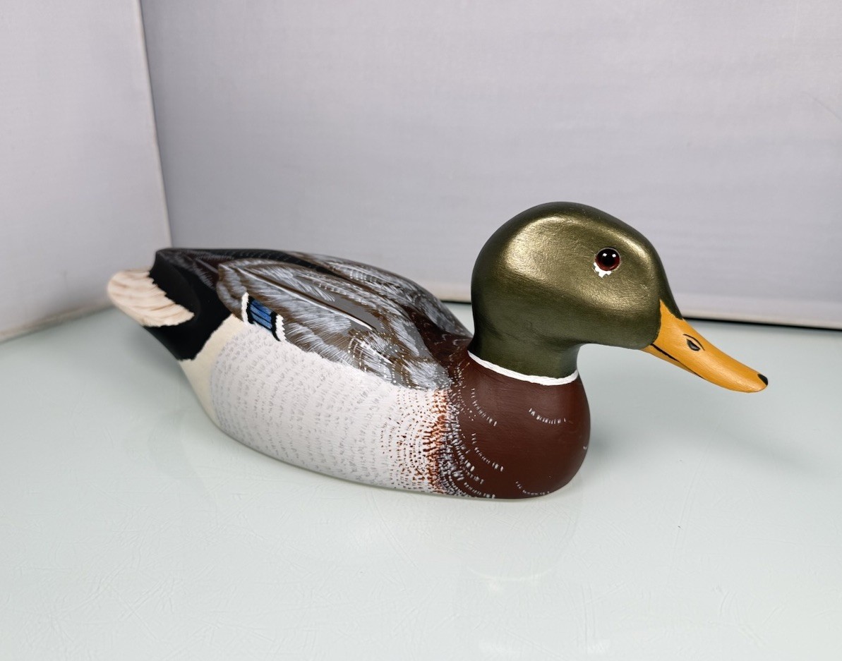 Vintage 1982 Hutch Decoy LTD Maryland Mallard Drake Ringneck Duck Decoy – Signed
