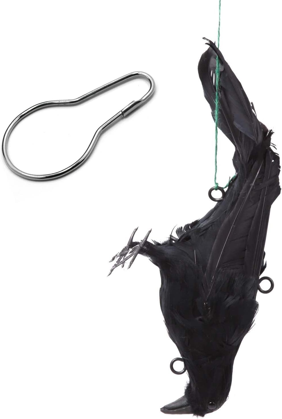 Lifelike 12-Inch Black Feathered Crow Decoy – Effective Bird Control Solution